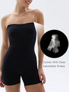 Strapless Shorts Bodysuit for Women Tummy Control Shapewear Seamless Sculpt Body Shaper with Removable Straps